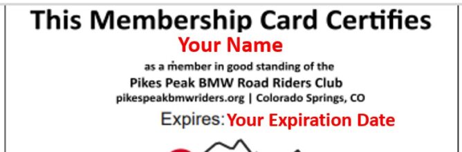 Printable Membership Cards